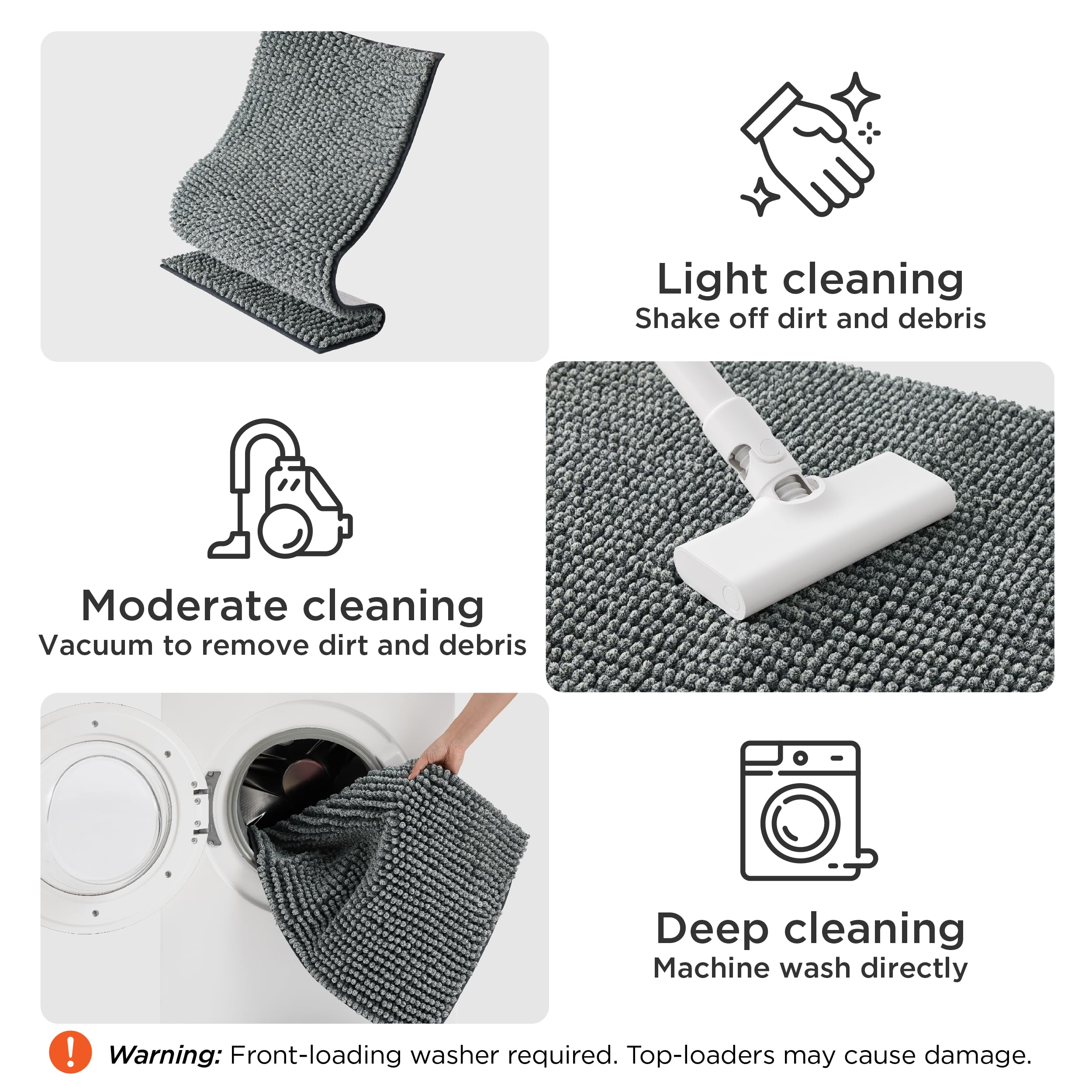 Bedsure dog door mat placed by pet feeding station for mess-prone areas.