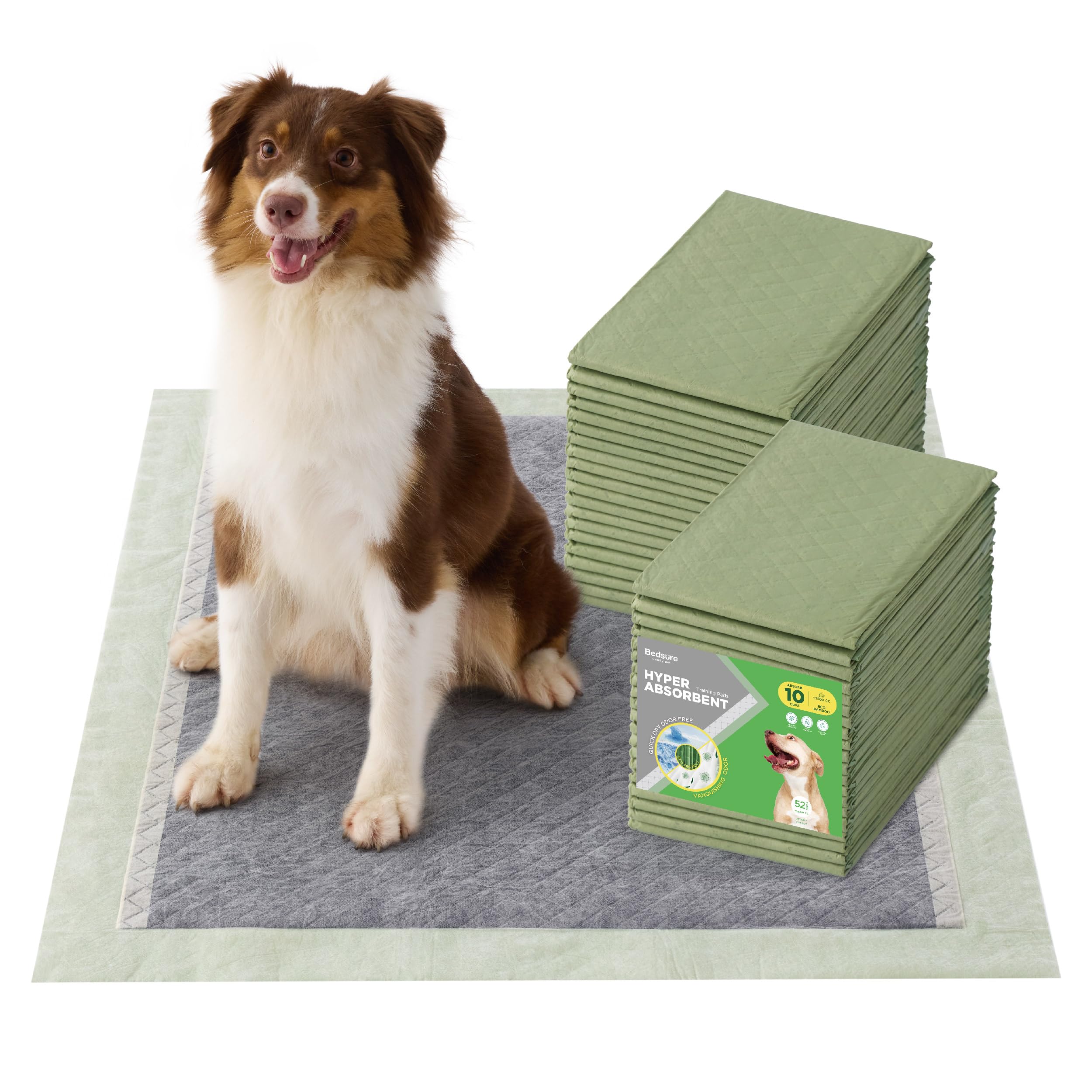 Bedsure dog pee pad extra large 28x34 front view offers ample coverage for large dogs