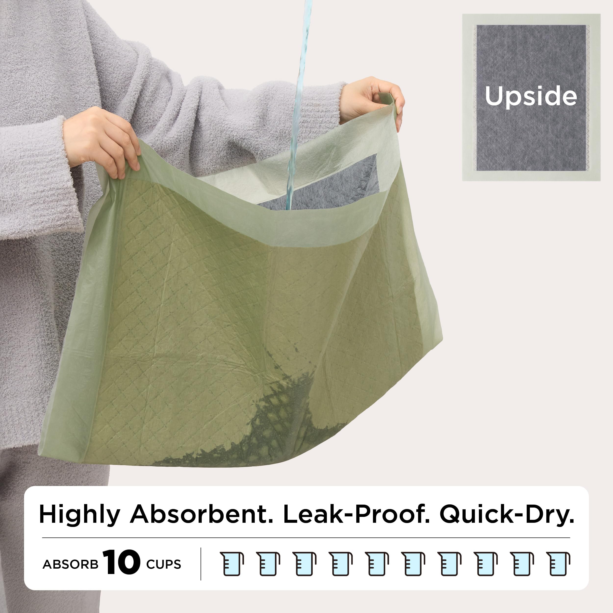 Bedsure quick-dry layer illustration demonstrating rapid absorption for mess-free training