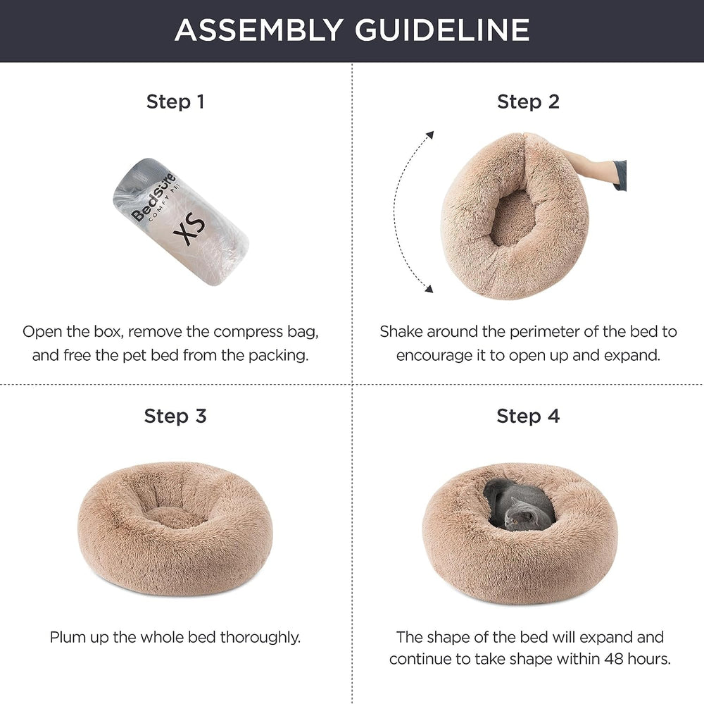 Bedsure donut bed machine-washable for effortless cleaning.