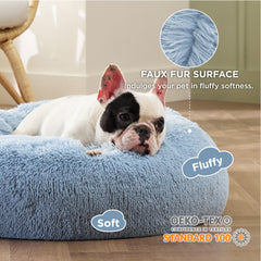 Bedsure donut bed with raised-edge-support for head and neck comfort during sleep.