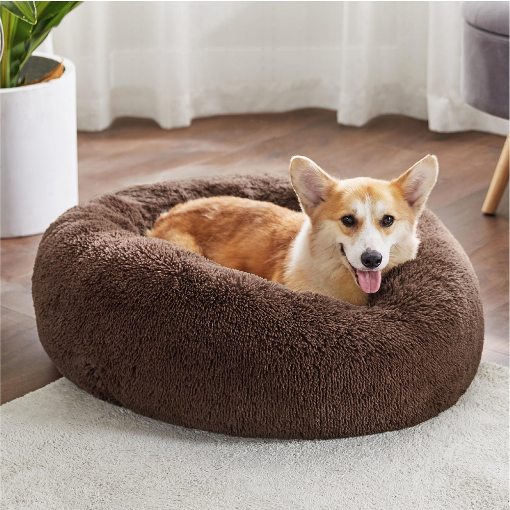 Bedsure donut bed with removable machine-washable cover for easy cleaning.