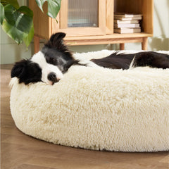 Bedsure donut dog bed non-slip base keeps bed in place on floors
