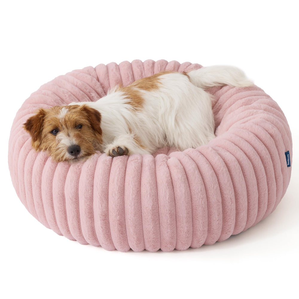 Bedsure Donut Small Dog Bed anti-slip bottom helps stay put on smooth floors