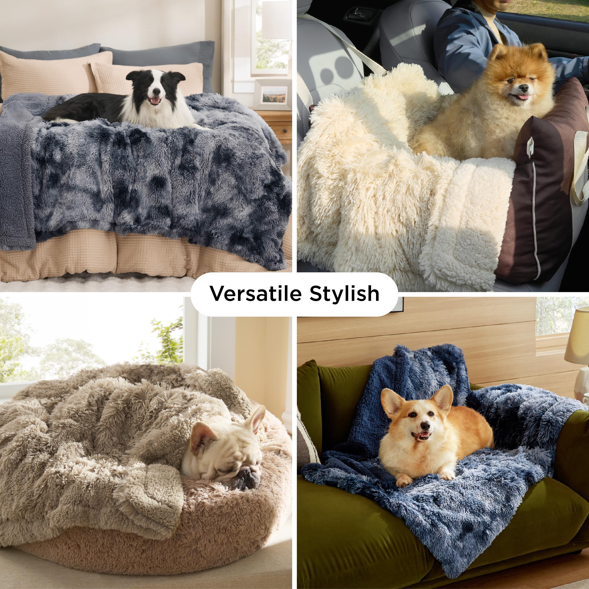 Bedsure luxurious double-sided design with soft Sherpa and faux fur