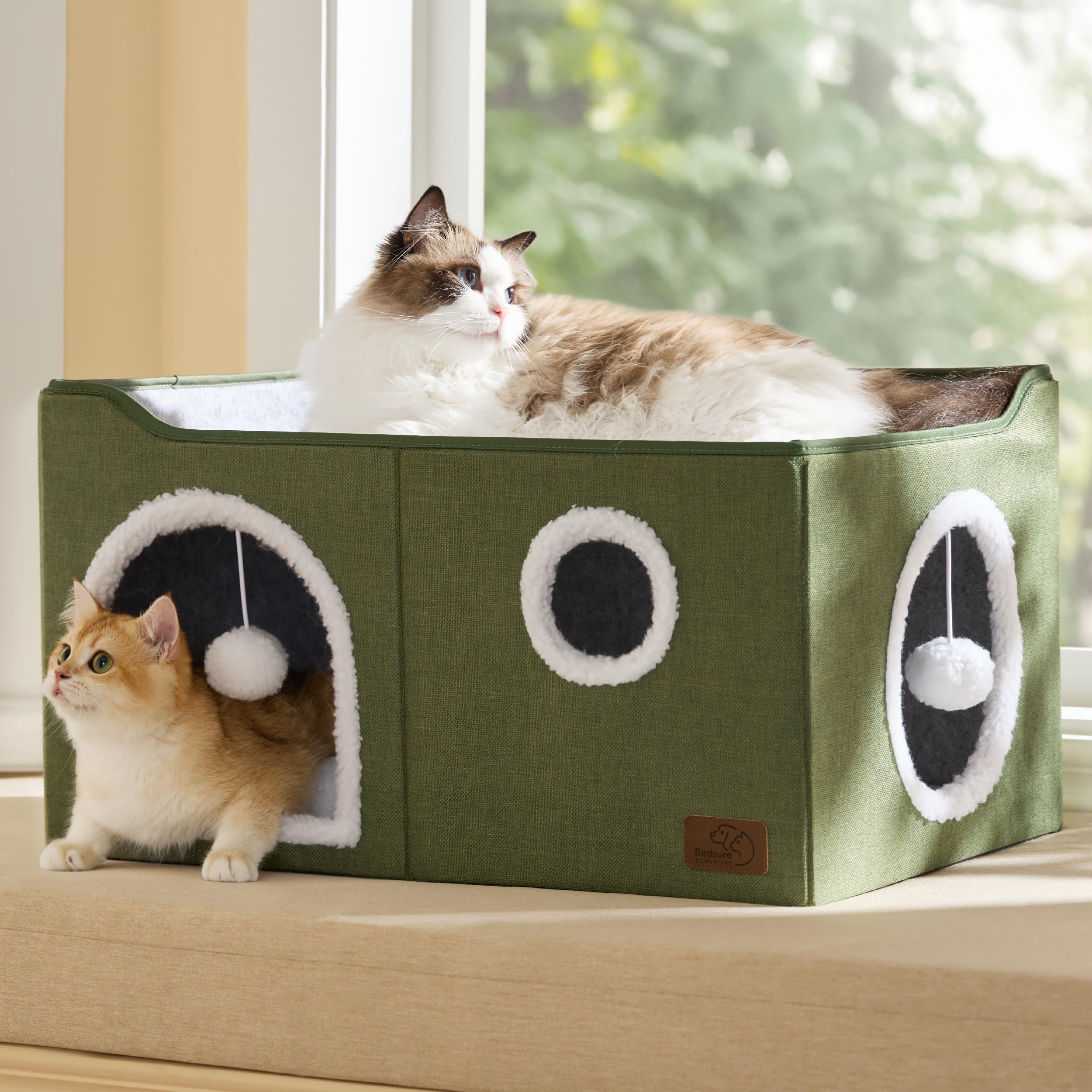 Bedsure durable MDF structure illustrating stability for active cats.