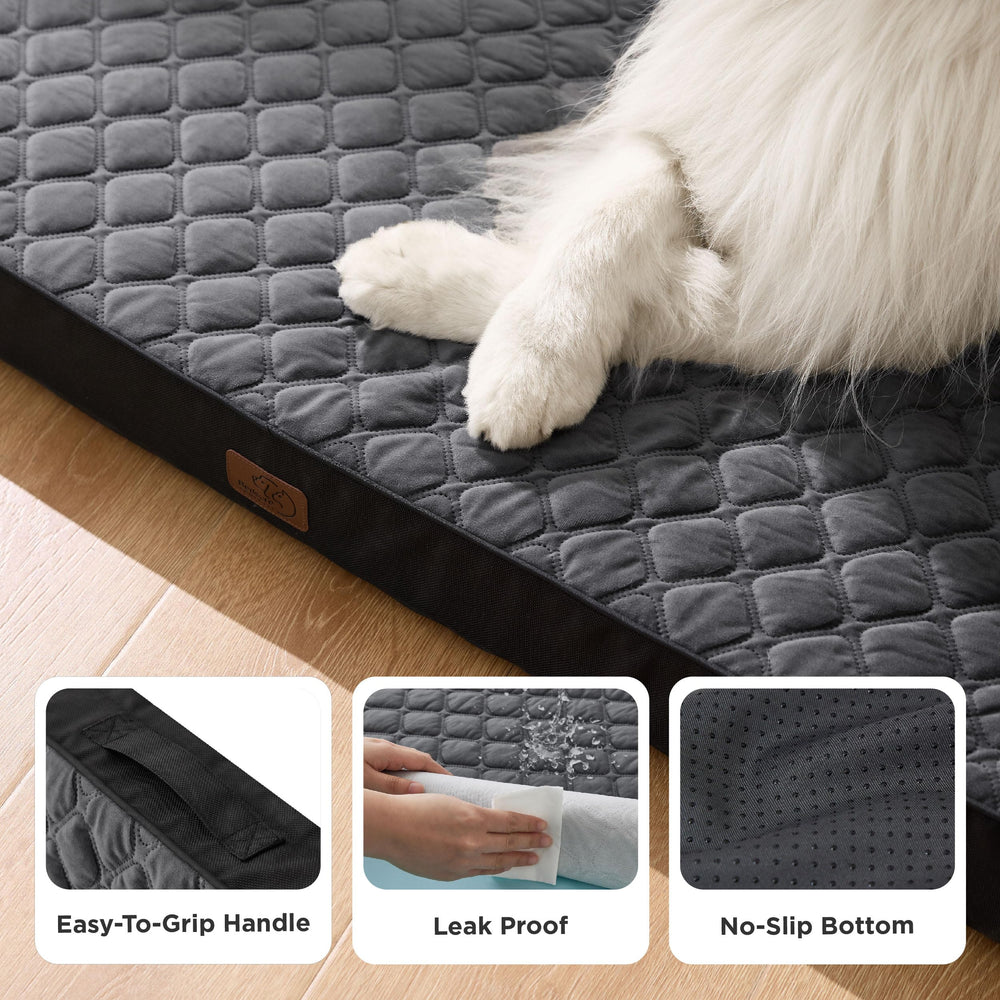 Bedsure egg-crate foam base enhances airflow for cooler, more comfortable rests.