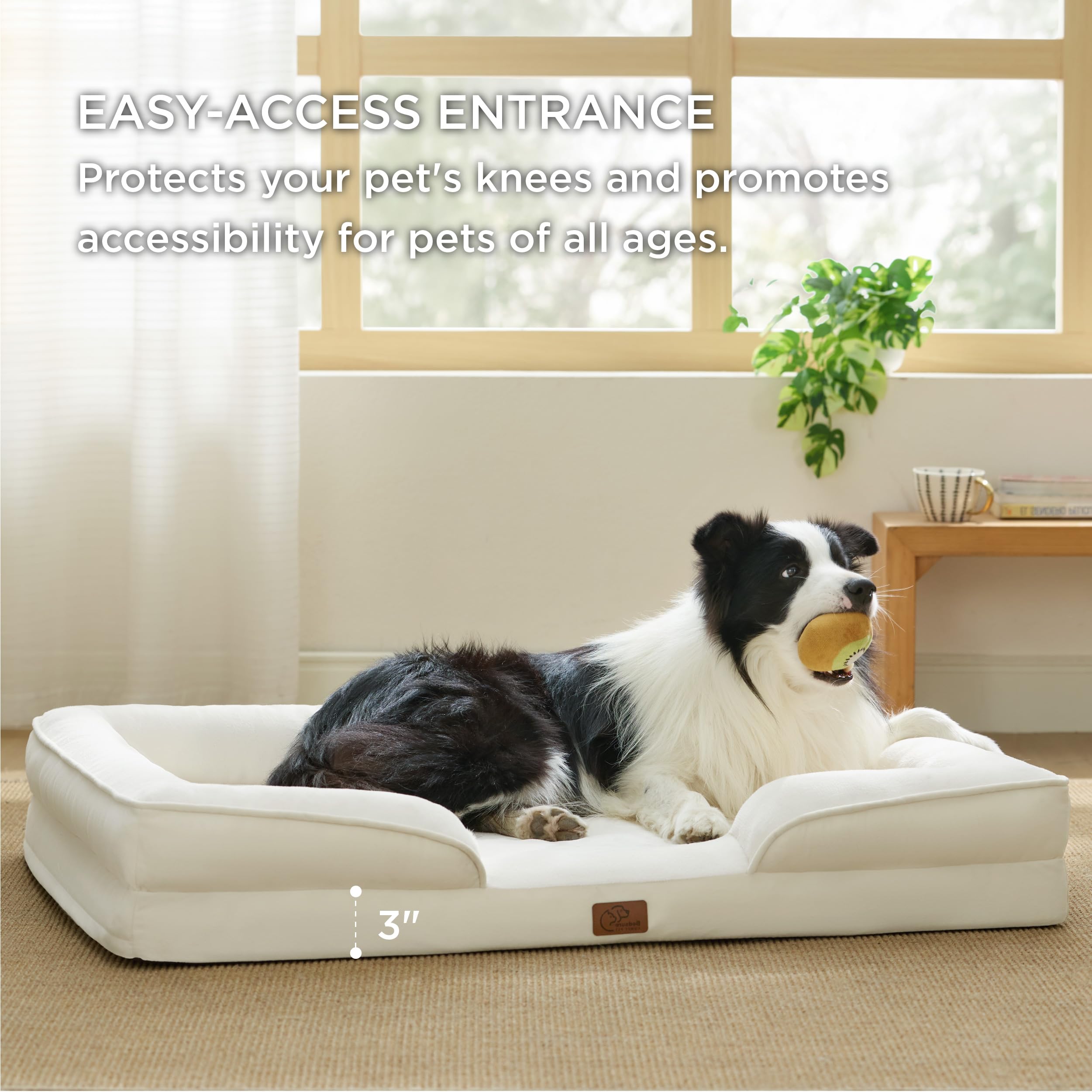 Bedsure egg-crate foam orthopedic support promotes even weight distribution and joint comfort.