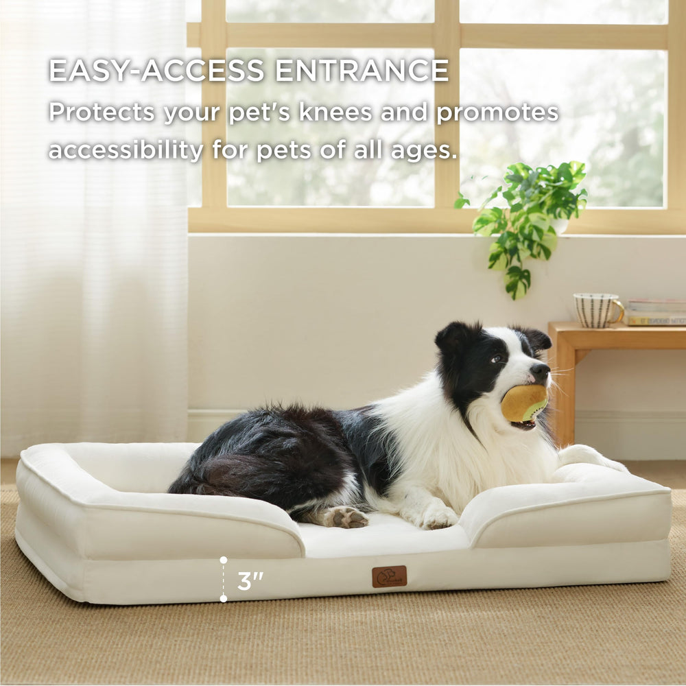 Bedsure egg-crate foam orthopedic support promotes even weight distribution and joint comfort.