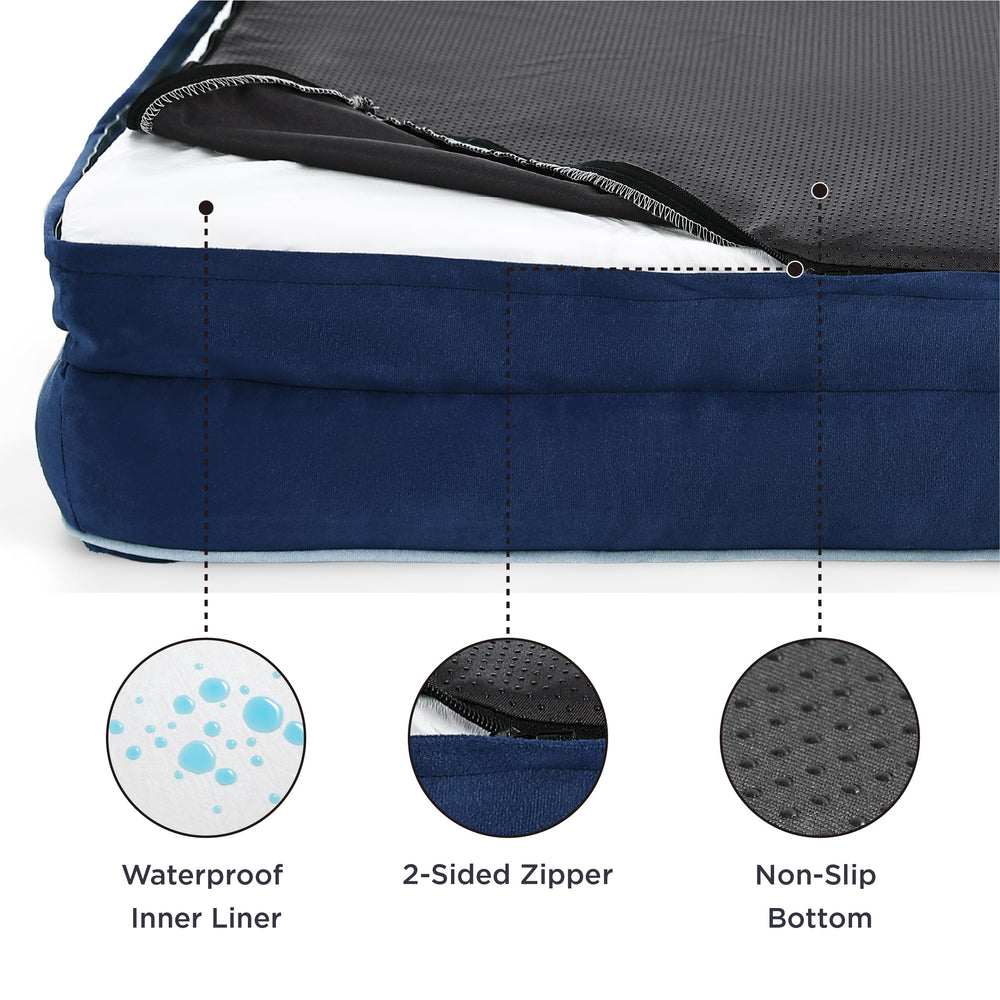 Bedsure egg-crate foam offers even weight distribution and gentle pressure relief