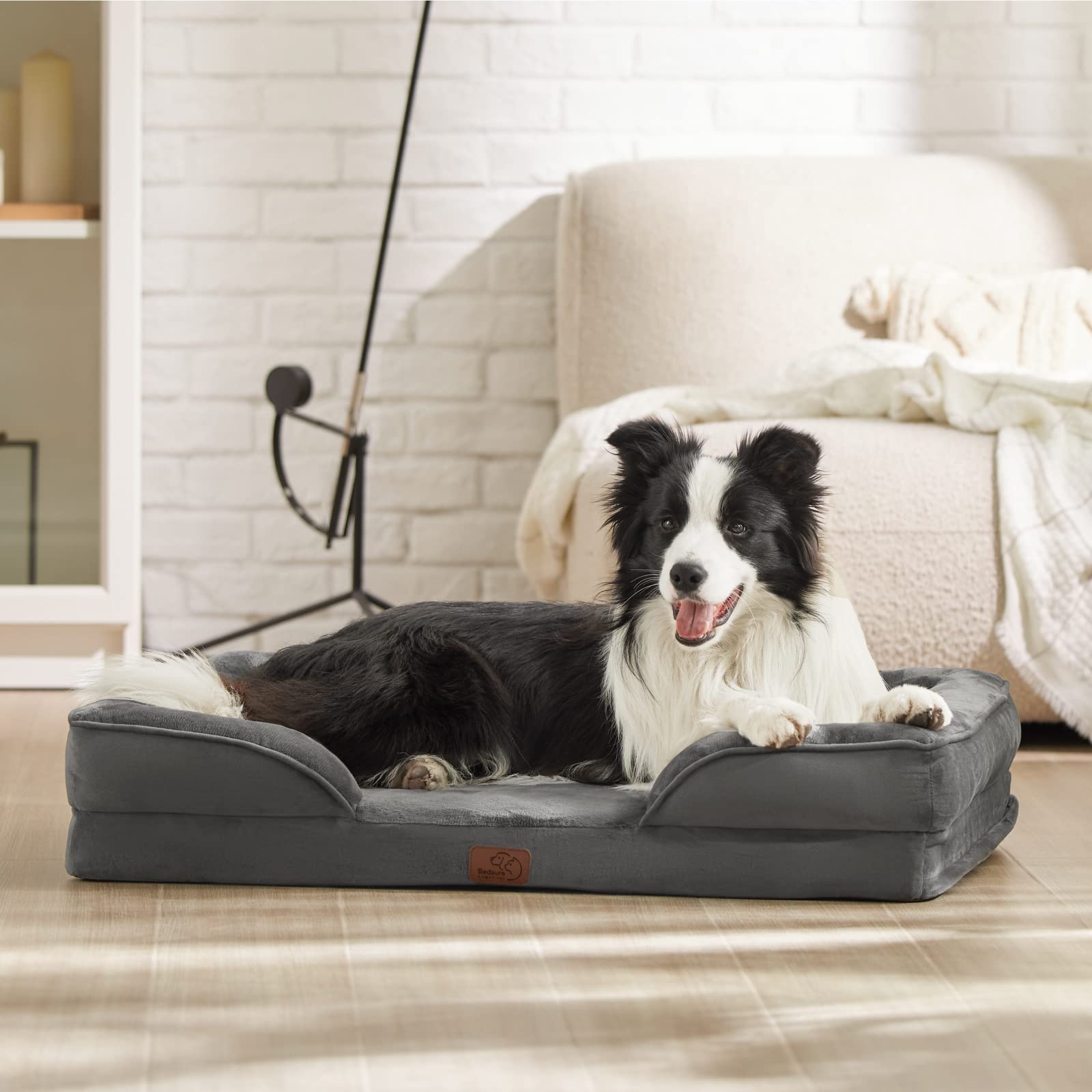 Bedsure egg-crate foam layer helps distribute weight for even pressure relief.