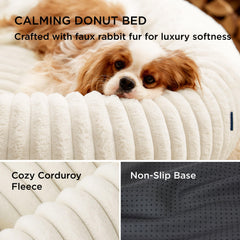 Bedsure faux fur pet bed with removable cover simplifies easy cleaning.