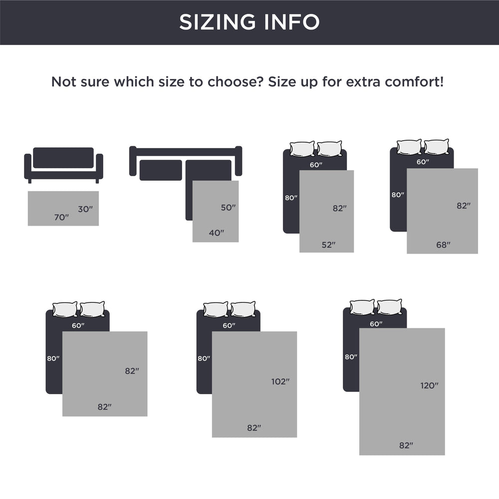 Bedsure fits all furniture sizes offering broad protection for sofas and beds.