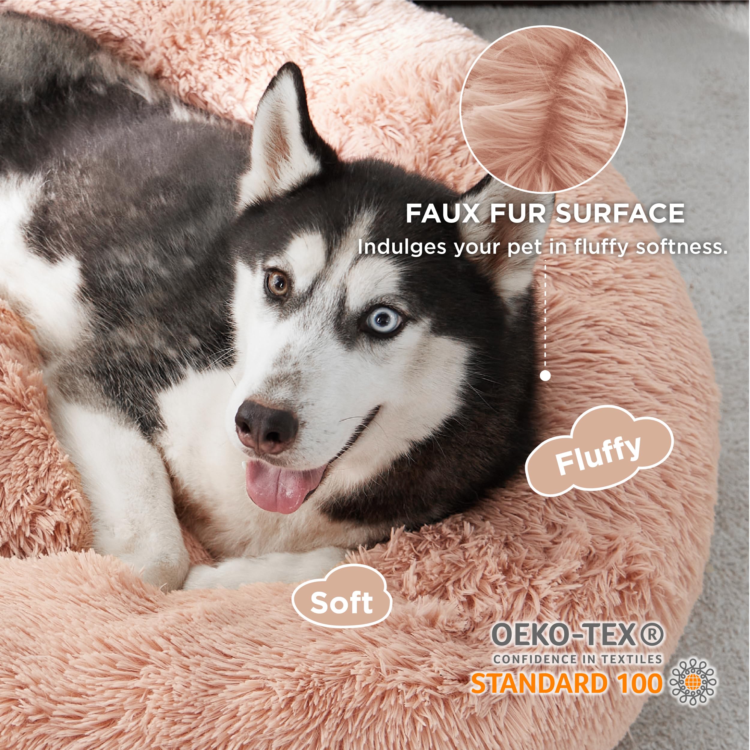 Bedsure fluffy faux fur cover pink creates plush surface for luxurious naps.