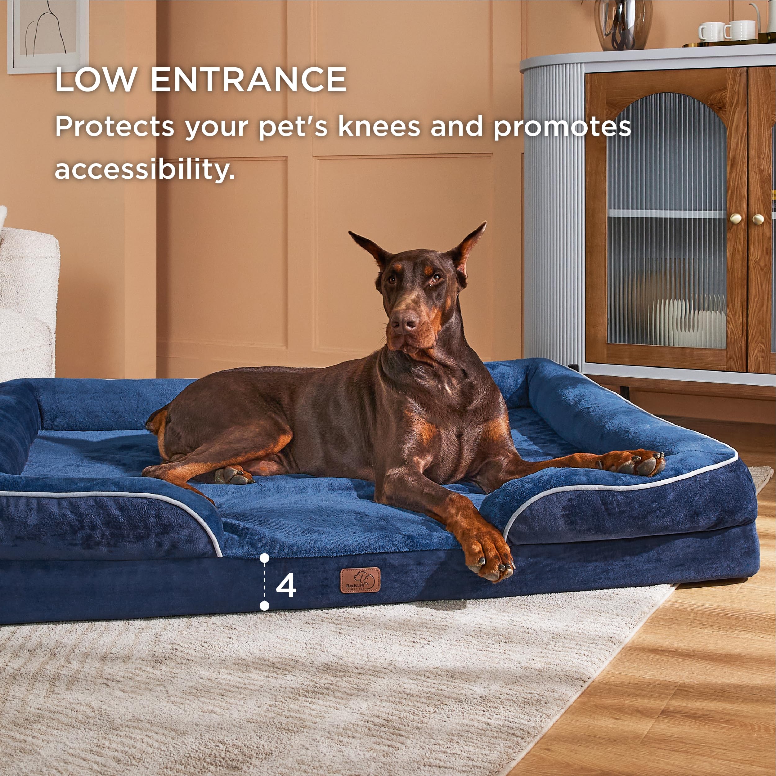 Bedsure four-sided bolster cushions offer head and neck support.