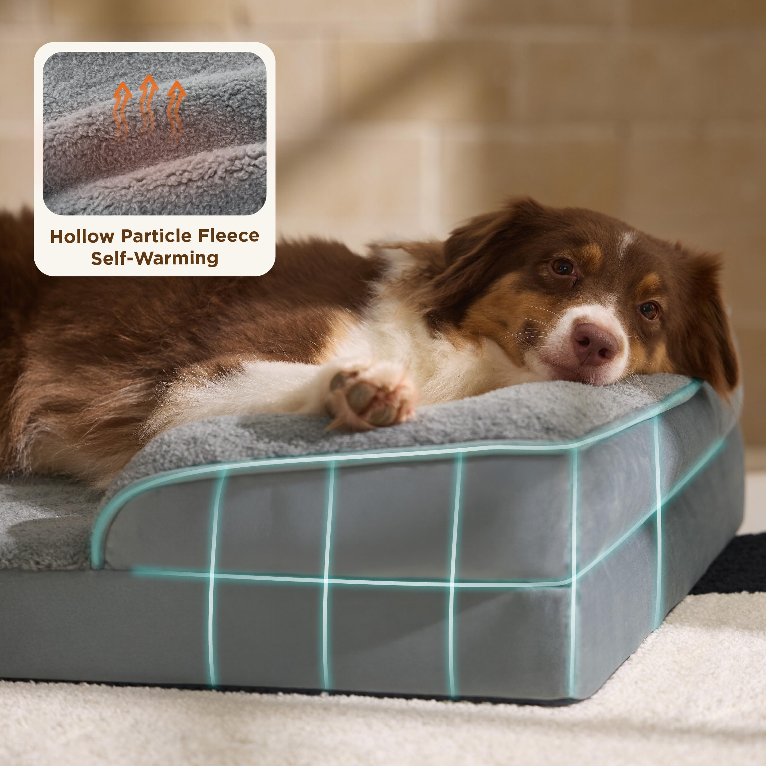Bedsure four-sided bolster dog bed for secure snuggling