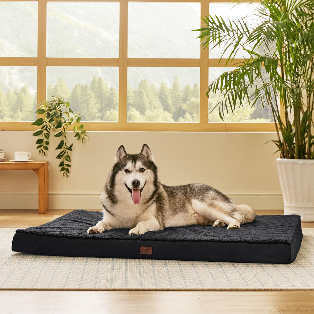 Bedsure giant dog bed 54x44 with orthopedic egg crate foam providing joint support.
