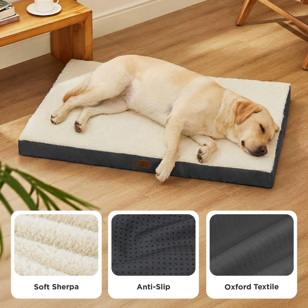 Bedsure giant dog bed CertiPUR foam for safe, durable support
