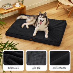 Bedsure giant dog bed in a cozy living room scene for home lounging.