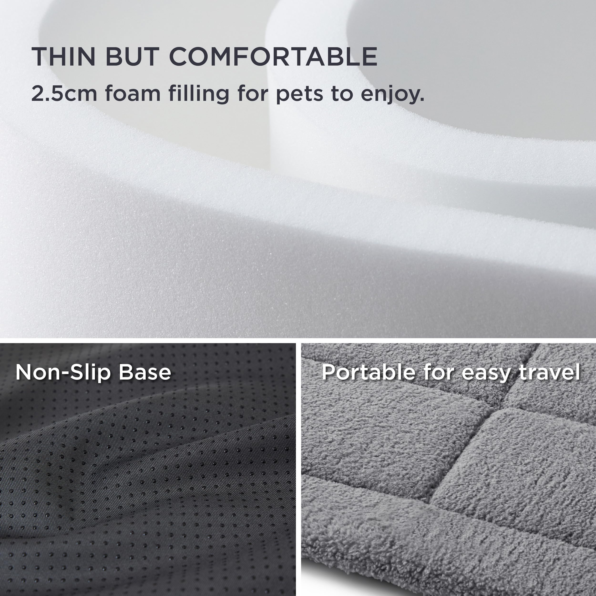 Bedsure high-density foam support closeup Durable cushioning
