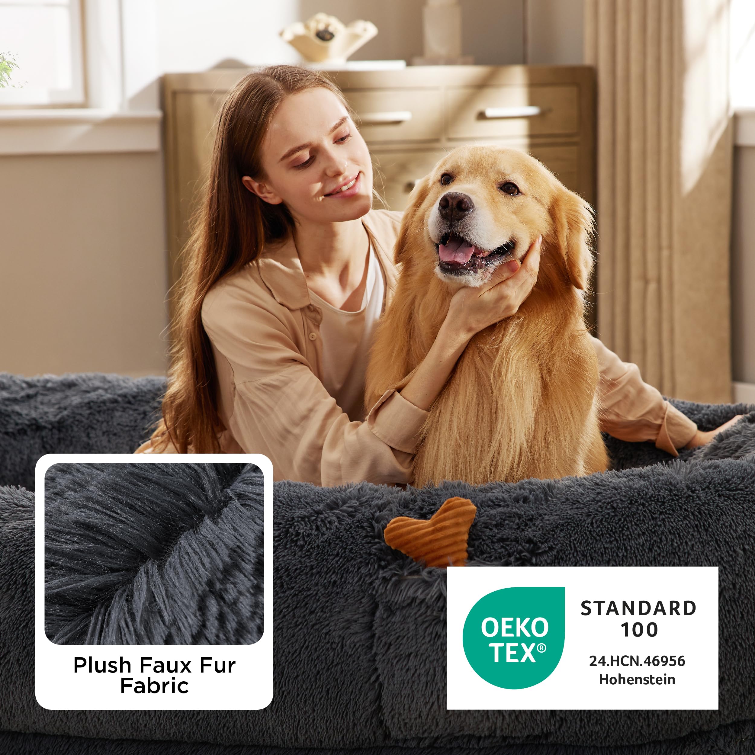 Bedsure Human Dog Bed non-slip base close-up for stable placement