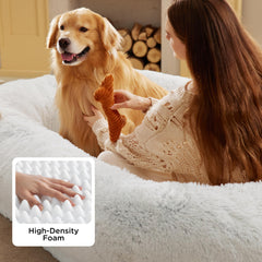 Bedsure human dog bed shows spacious lounging area for relaxation.