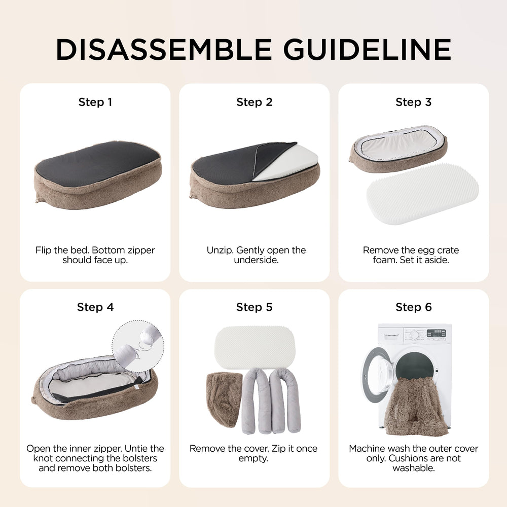 Bedsure Human Dog Bed storage pocket open, keeping essentials handy