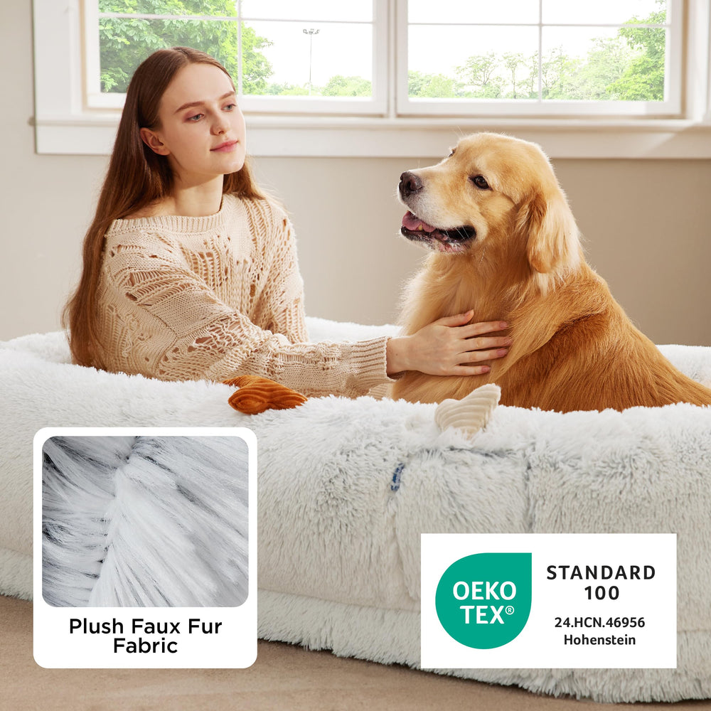 Bedsure waterproof sleeping cover protects the bed from spills.