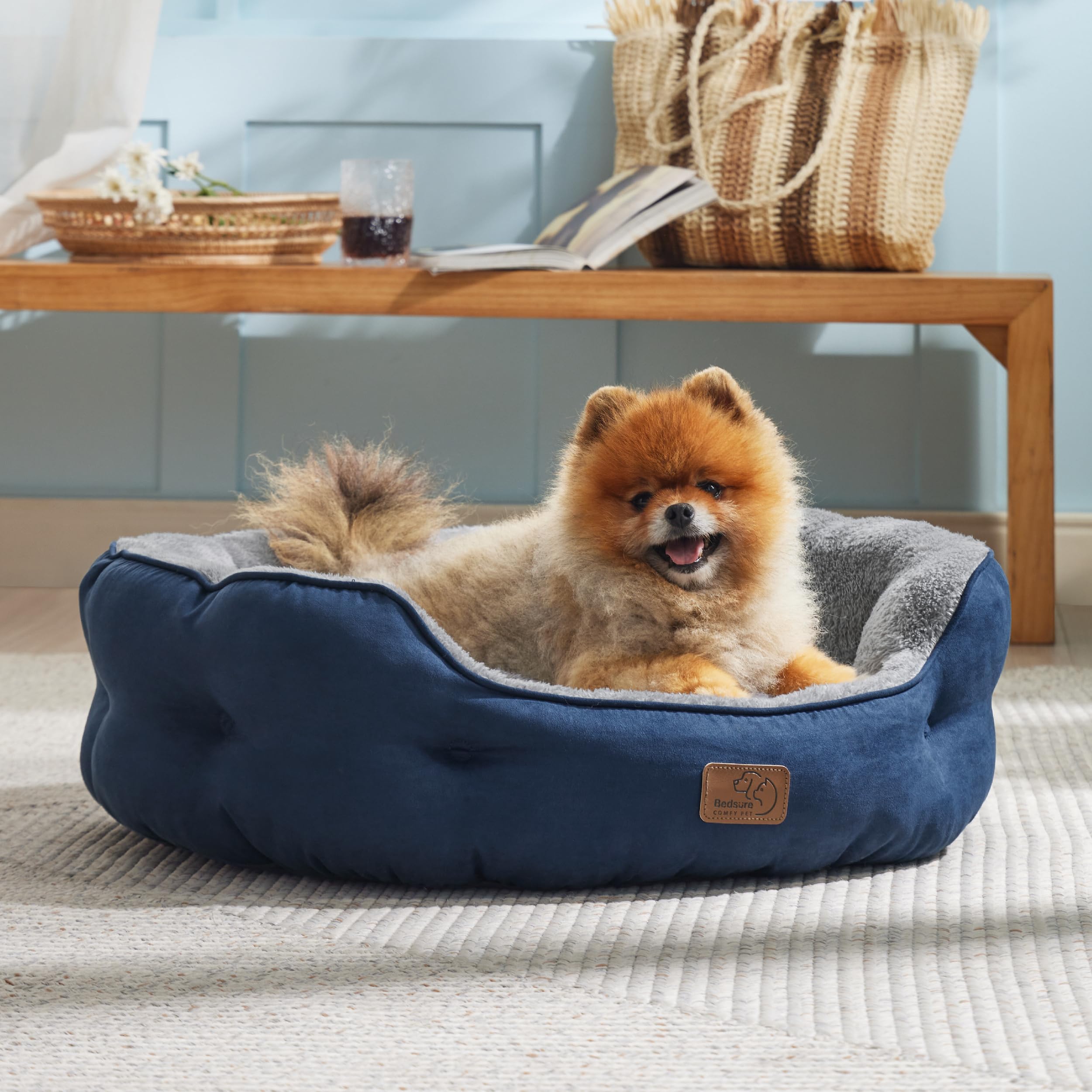 Bedsure bed in a cozy indoor room complements home décor for pets.