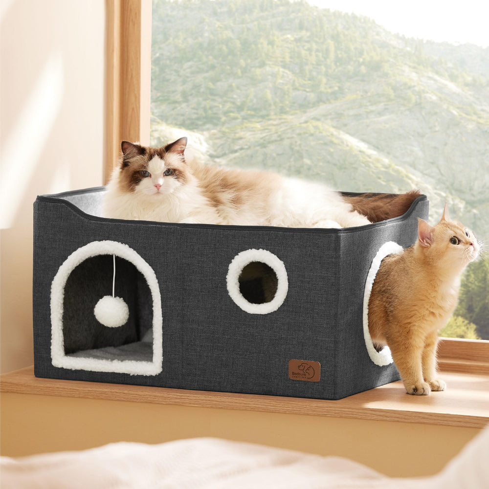 Bedsure large cat bed removable cushions with machine-washable covers.