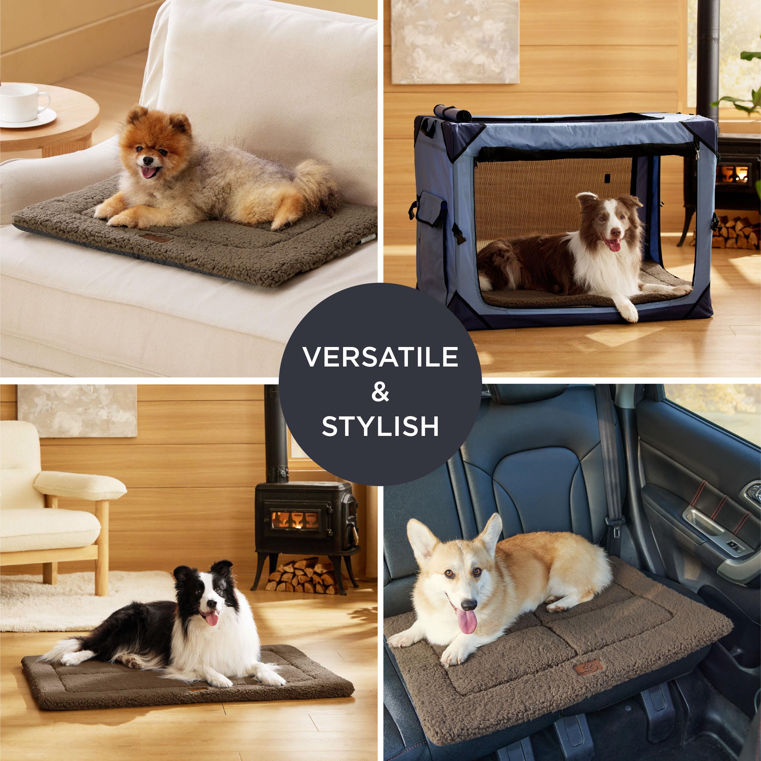 Bedsure lightweight pet mat travel emphasizes portability for trips and car rides