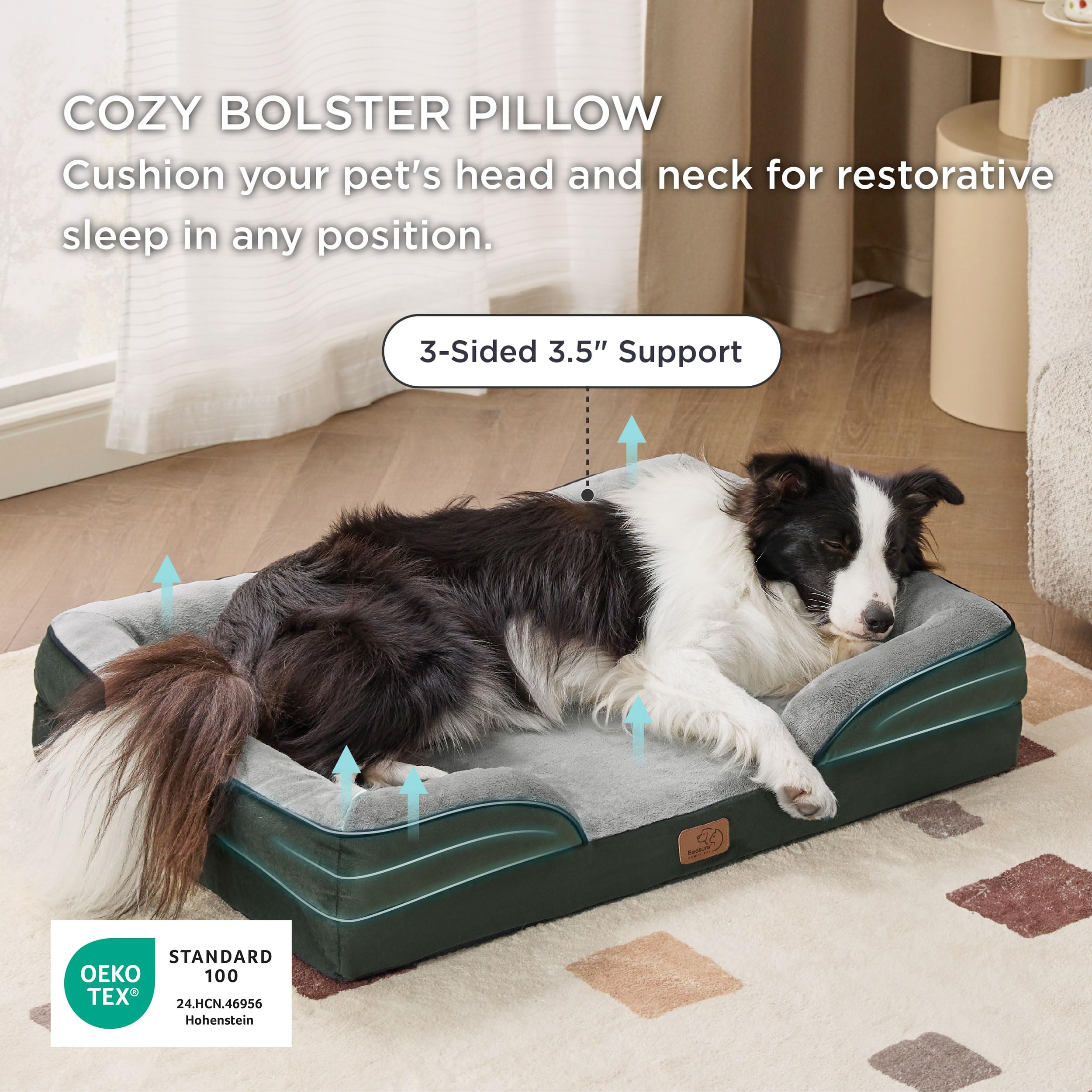 Bedsure lowered entrance eases paw entry and knee comfort