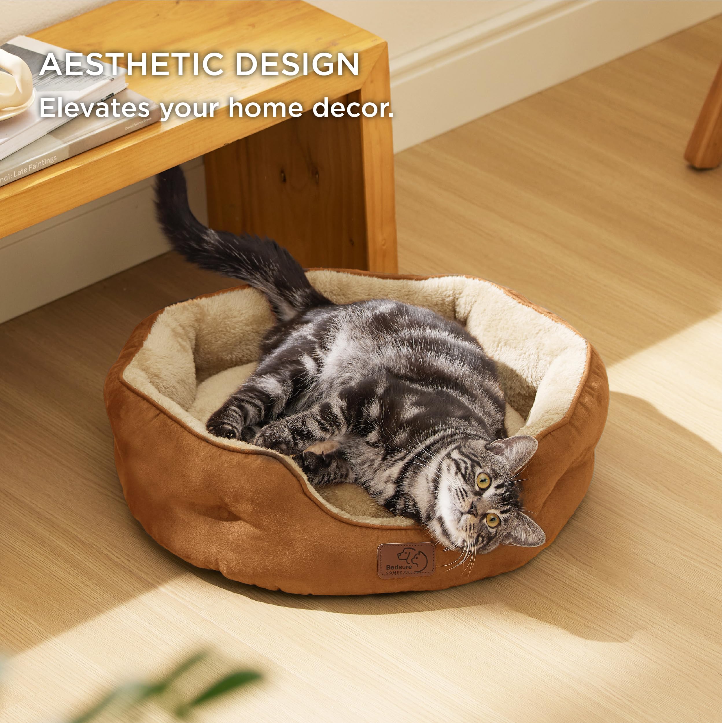 Bedsure machine-washable bed cover closeup promotes simple at-home cleaning and freshness.