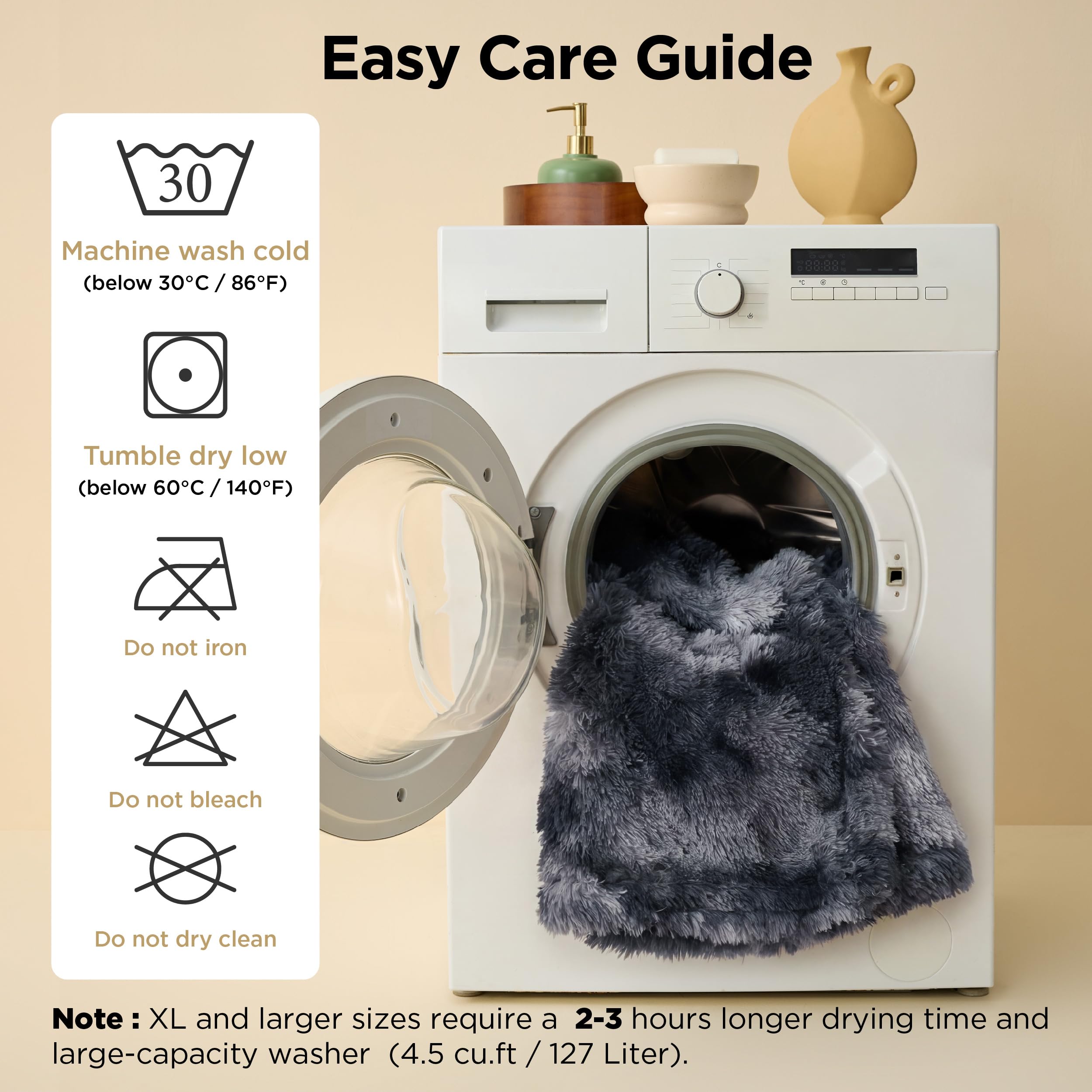 Bedsure machine-washable fabric in cold cycle to keep pet blanket fresh.