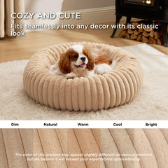 Bedsure medium dog bed removable cover zipper enables easy cleaning and care.