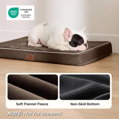 Bedsure memory foam dog bed foam layer detail highlights balanced weight distribution