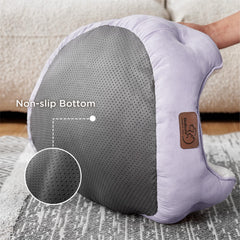 Bedsure Misty Lilac round bed with bolster ideal for snuggling