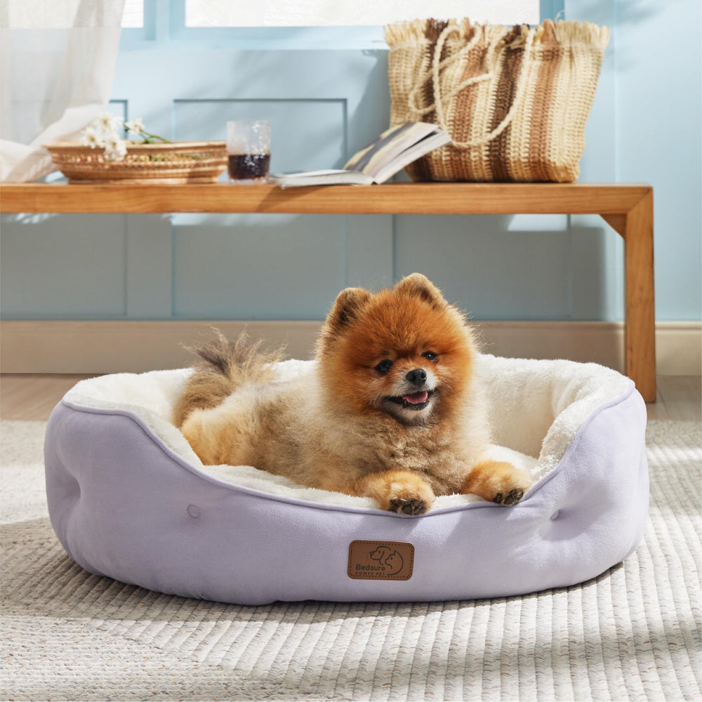 Bedsure Misty Lilac bed featuring removable pillow for easy cleaning