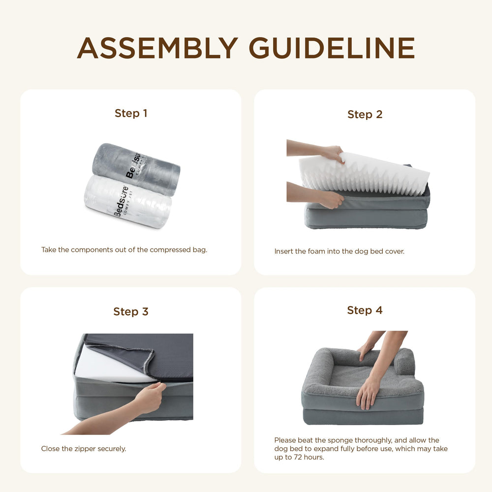 Bedsure non-skid bottom helps prevent slips on flooring