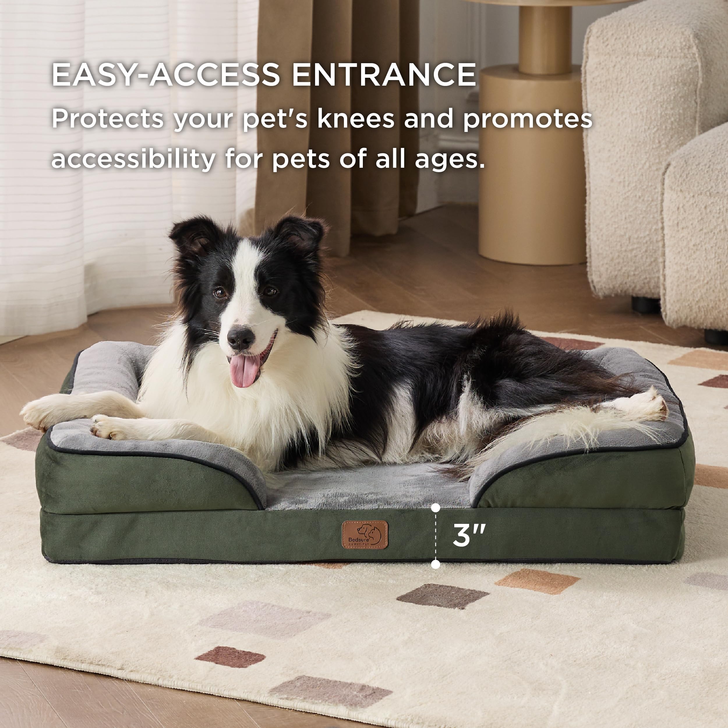 Bedsure non-skid bottom keeps bed steady on floors