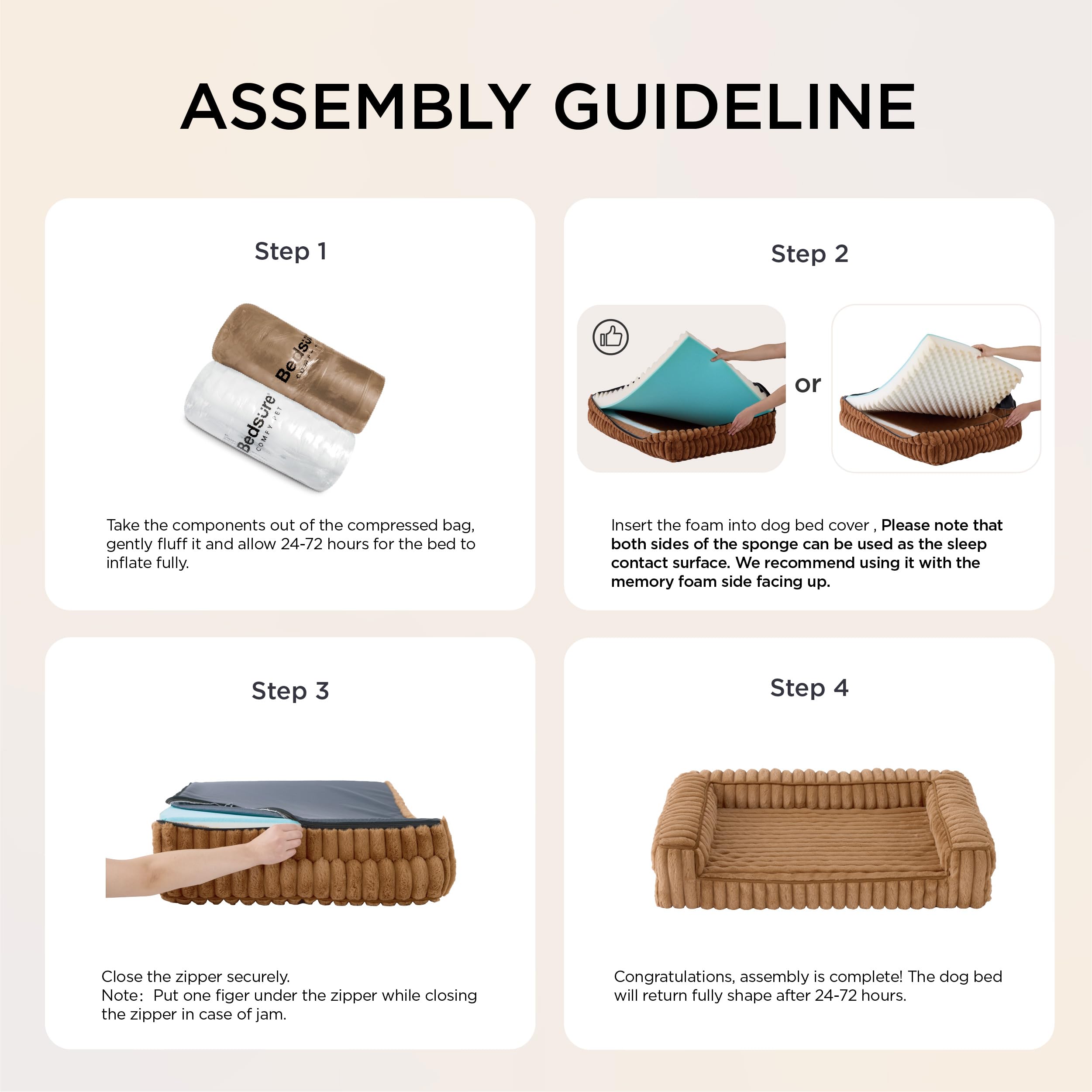 Bedsure fabrics are OEKO-TEX and CertiPUR-US certified for safe lounging.