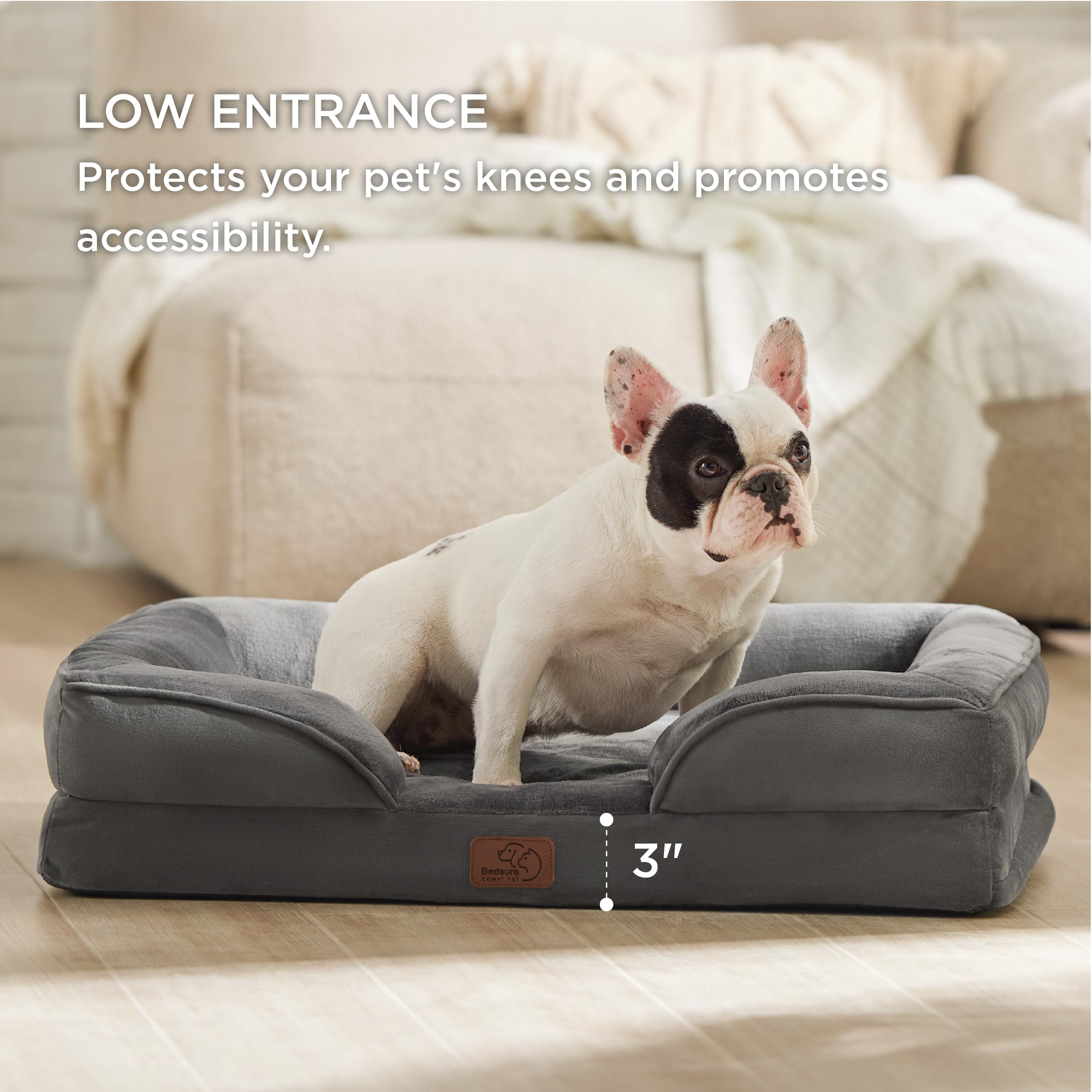 Bedsure 4-sided bolster invites cozy snuggling and neck support.