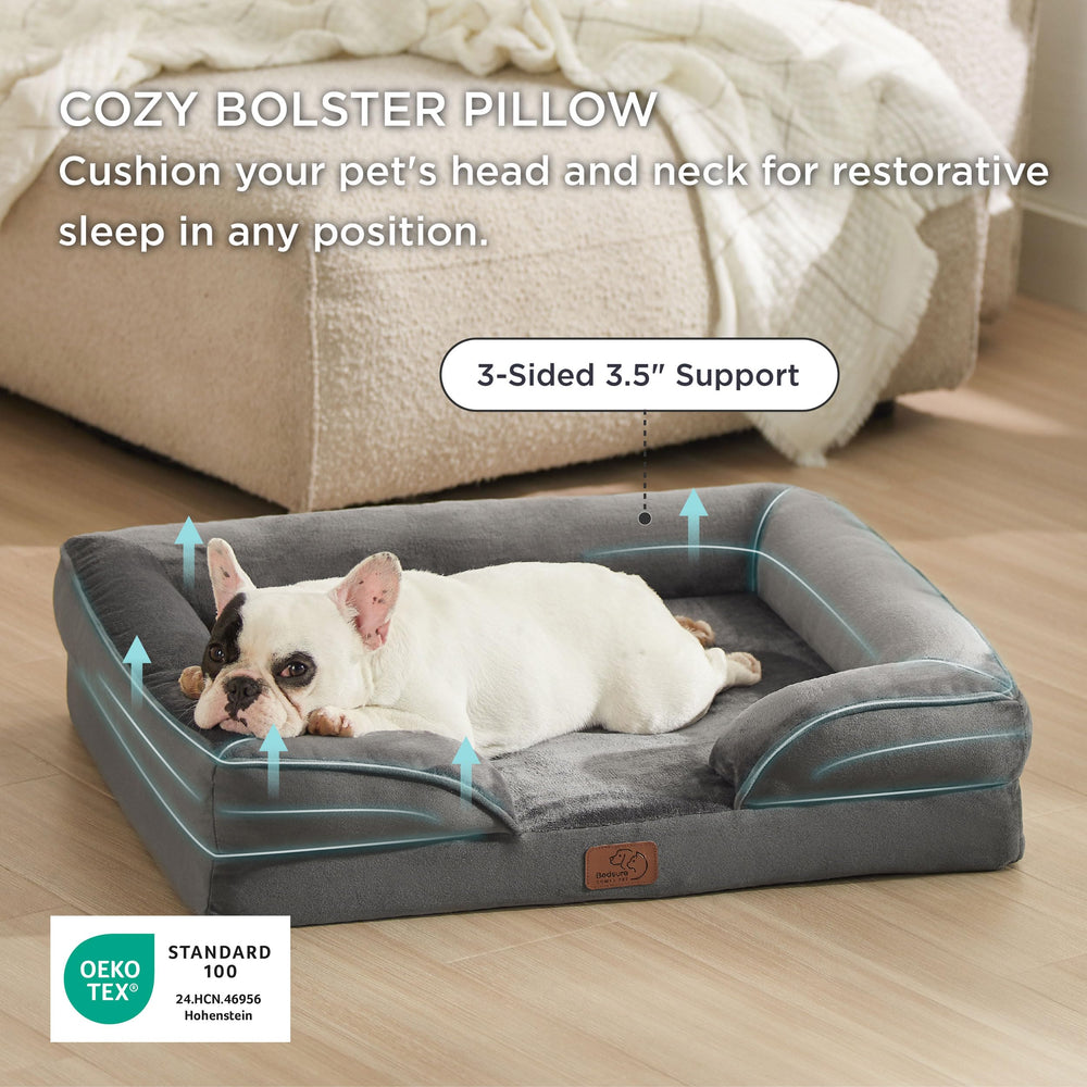 Bedsure 28-inch egg-crate foam distributes weight for joint-supporting comfort.