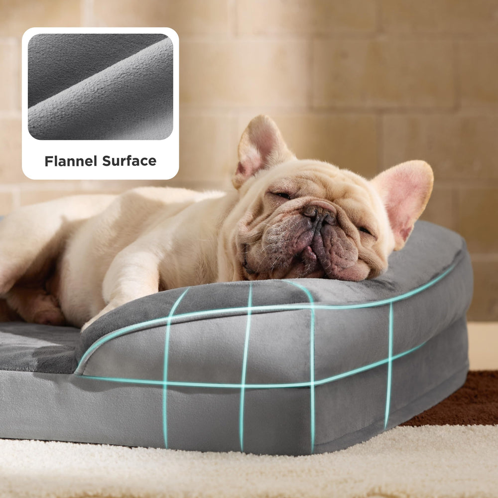 Bedsure orthopedic dog bed 28 ivory non-skid bottom helps prevent slips
