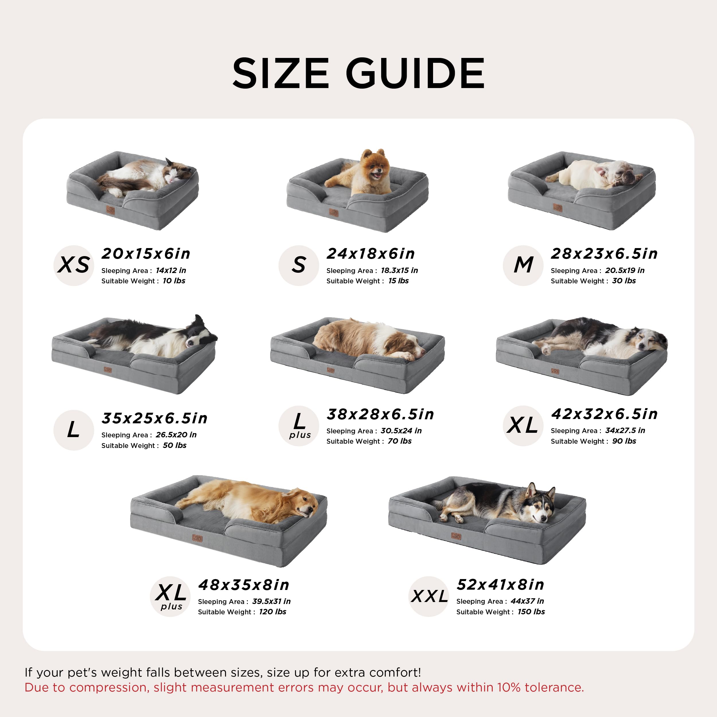 Bedsure orthopedic dog bed 28 ivory pet sleeping scene evokes calm rest