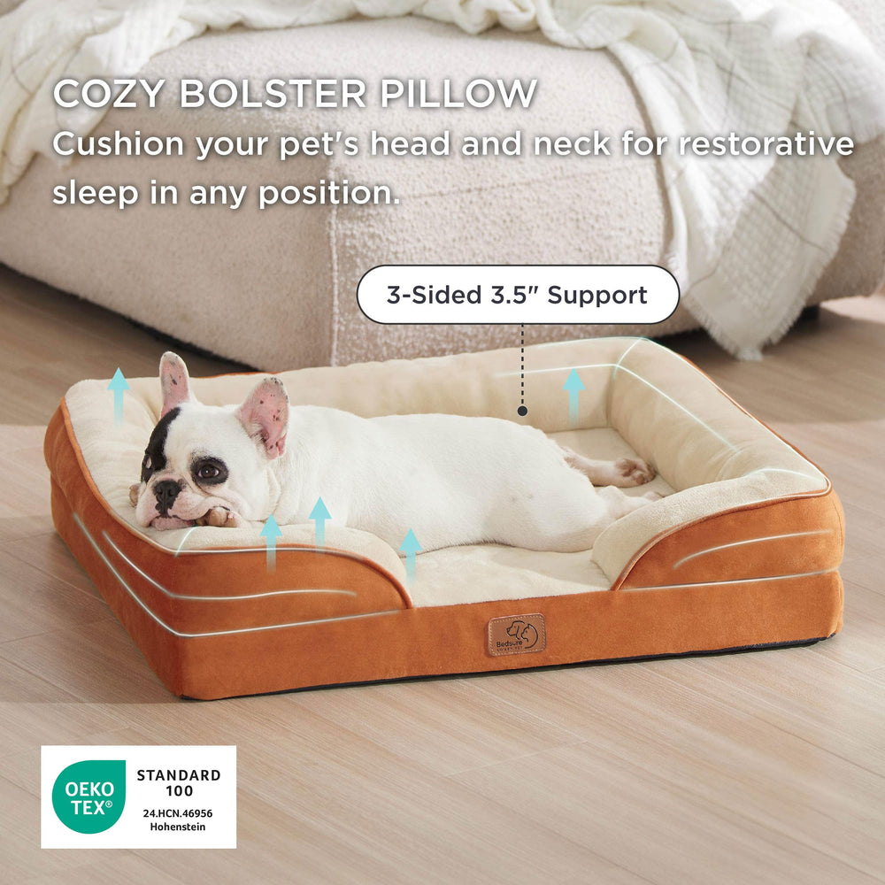 Bedsure orthopedic dog bed 28 waterproof liner protects foam from spills