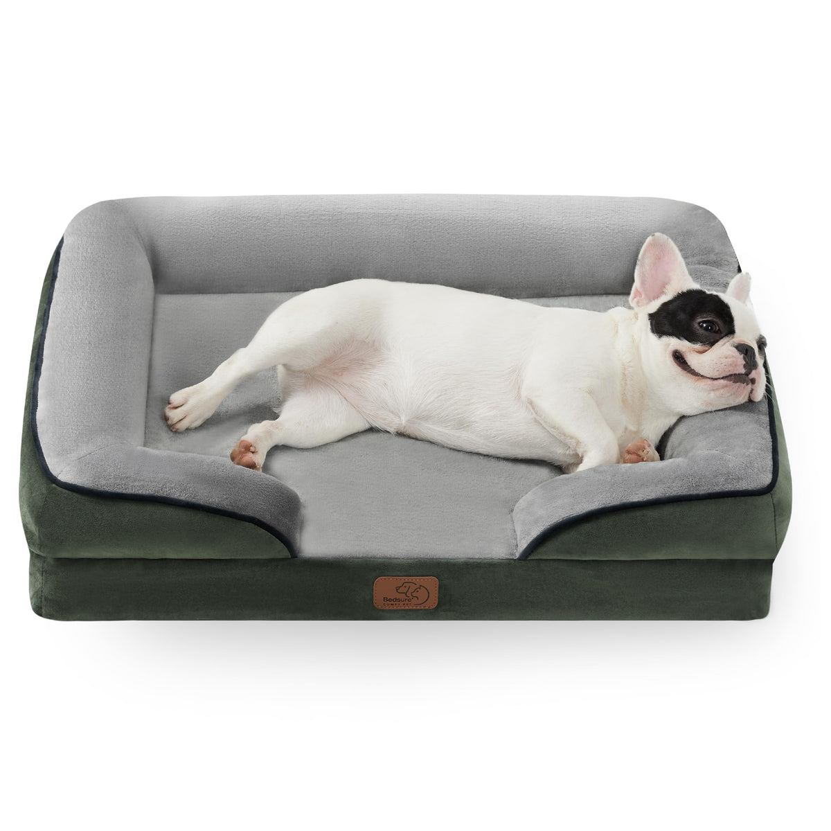 Bedsure orthopedic dog bed foam closeup showing supportive surface for joints.