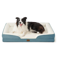 Bedsure orthopedic dog bed foam close-up shows structured support.