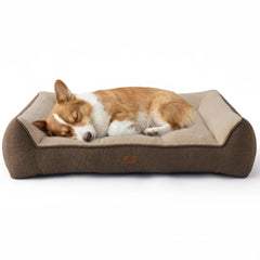 Bedsure orthopedic dog bed close-up shows dense shredded foam for joint support.