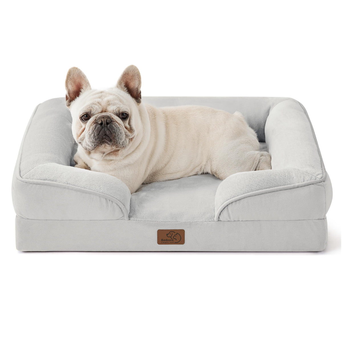 Bedsure orthopedic dog bed front view with joint-support foam.